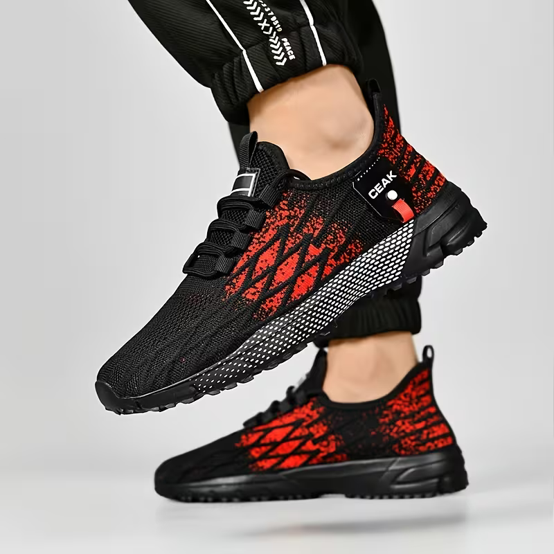 Herren-Sneaker in Weit-Passform – Atmungsaktive & leichte Low-Top-Laufschuhe mit gedämpfter Sohle