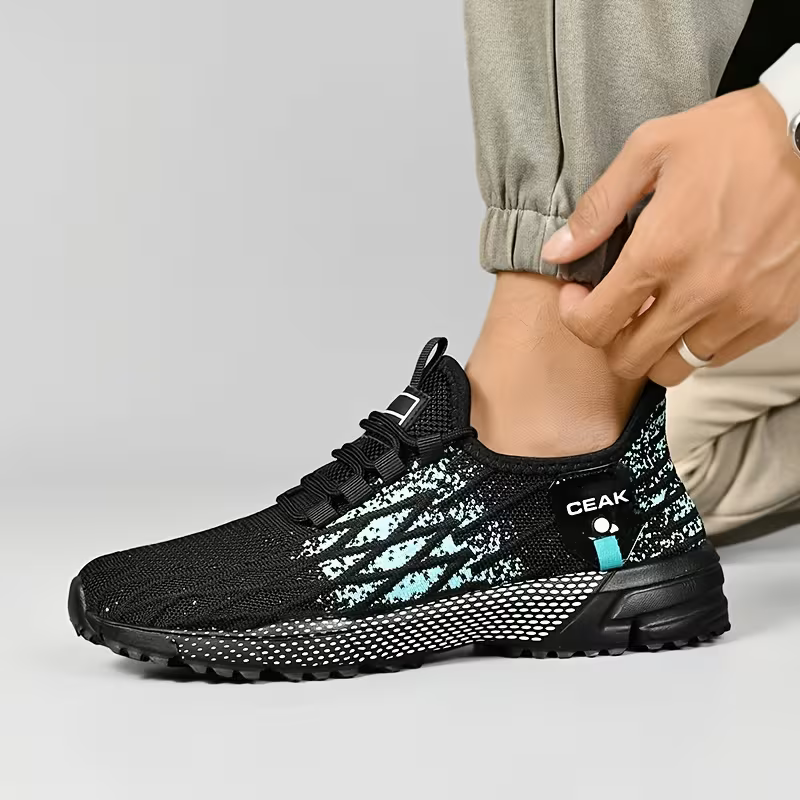 Herren-Sneaker in Weit-Passform – Atmungsaktive & leichte Low-Top-Laufschuhe mit gedämpfter Sohle