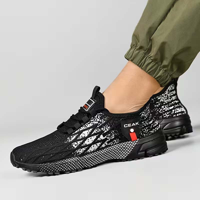 Herren-Sneaker in Weit-Passform – Atmungsaktive & leichte Low-Top-Laufschuhe mit gedämpfter Sohle