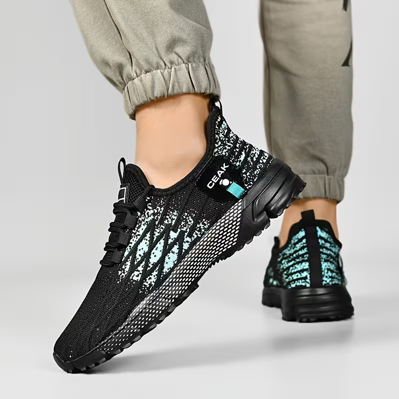 Herren-Sneaker in Weit-Passform – Atmungsaktive & leichte Low-Top-Laufschuhe mit gedämpfter Sohle